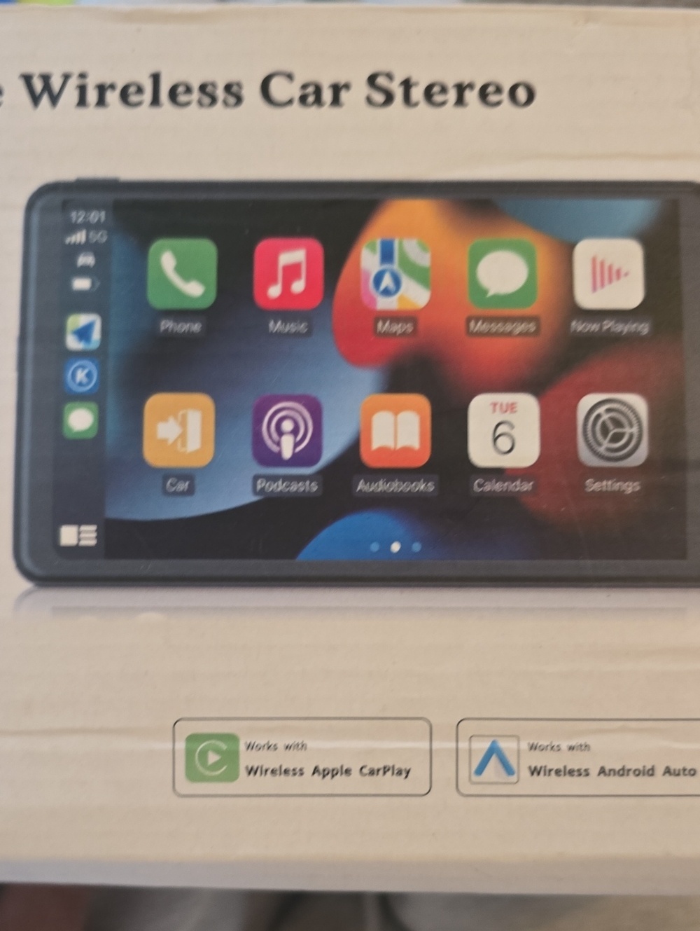 Portable Wireless Car Stereo Tablet - Black Works Great